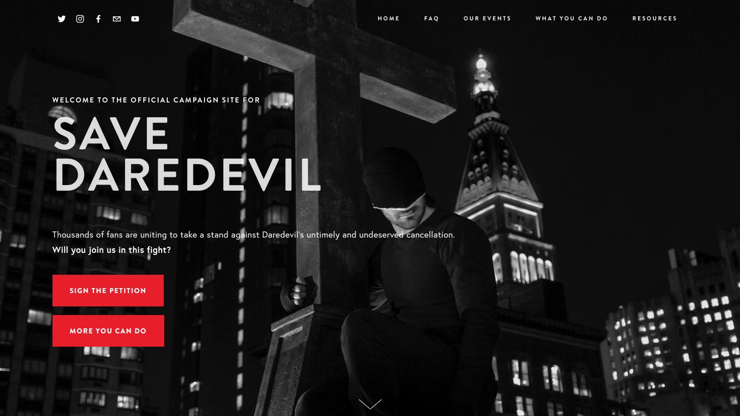 Daredevil Season 4 SaveDaredevil campaign
