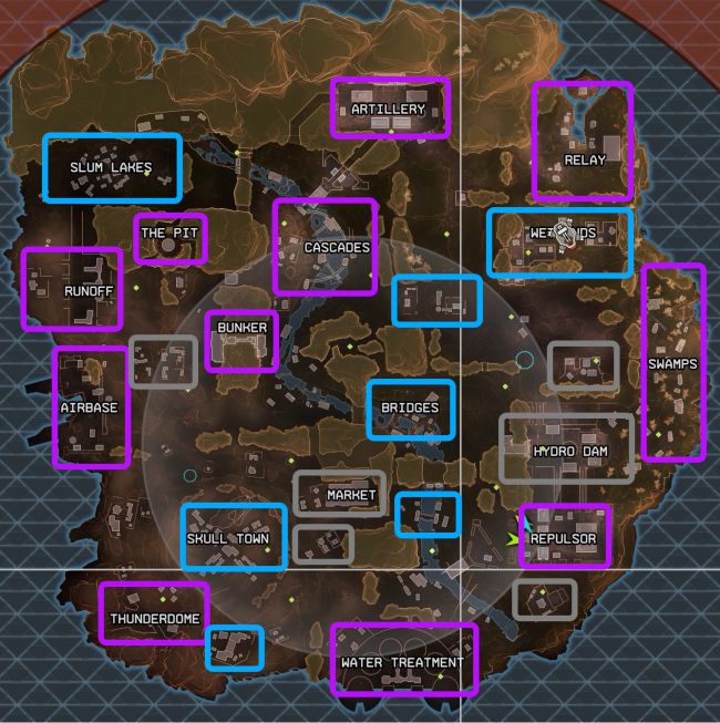 Apex Legends Map Best Loot Zones