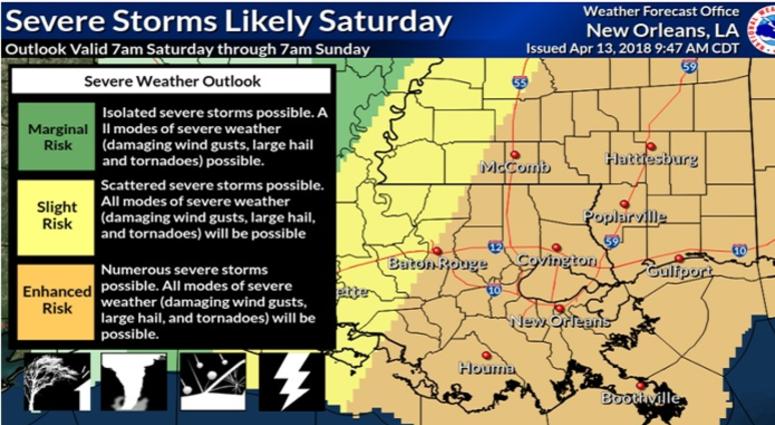 East Texas prone to adverse weather conditions including tornadoes and large hail