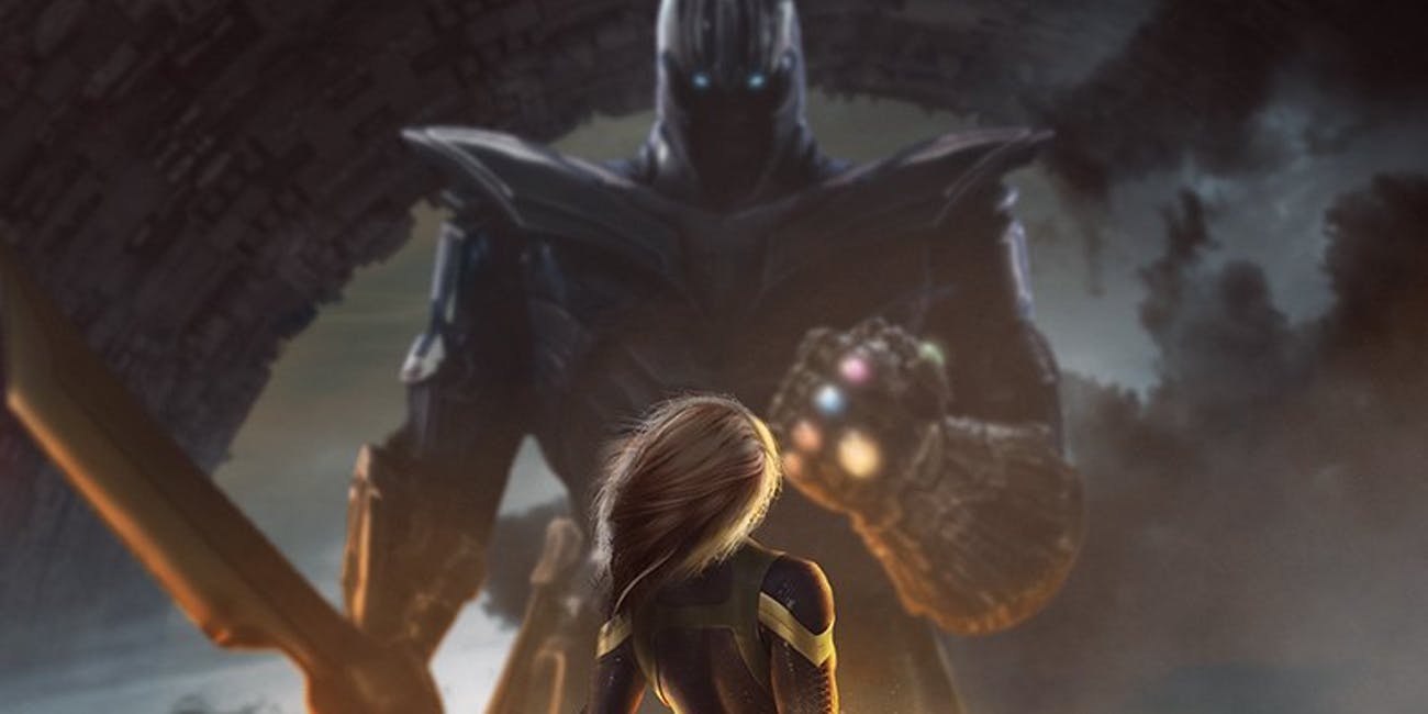 Captain Marvel vs Thanos