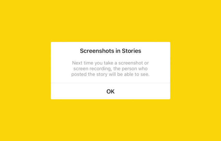 Instagram detecting screenshots