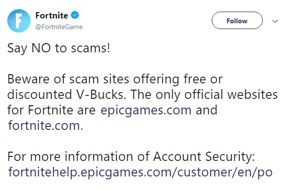 Say No to Scams - Fortnite