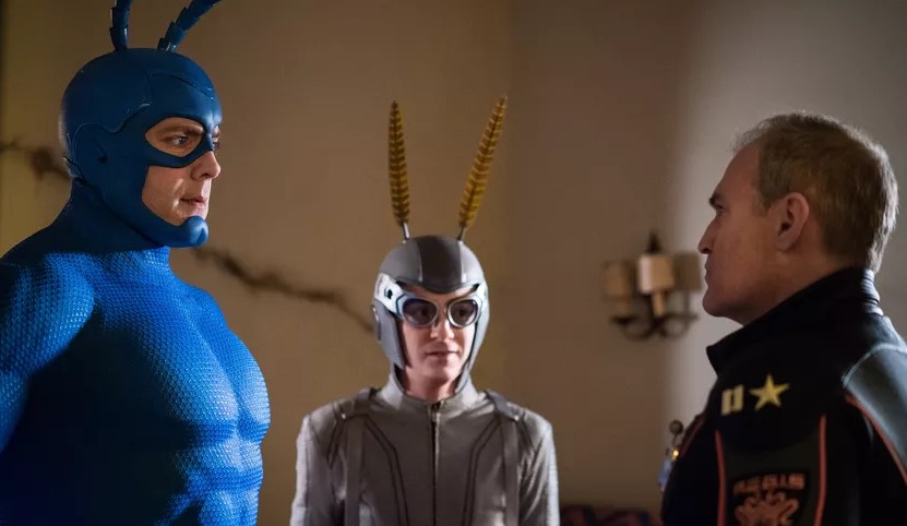 Griffin Newman portrayed the role of Arthur Everest and Peter Serafinowicz played the role of a strange blue superhero called The Tick.
