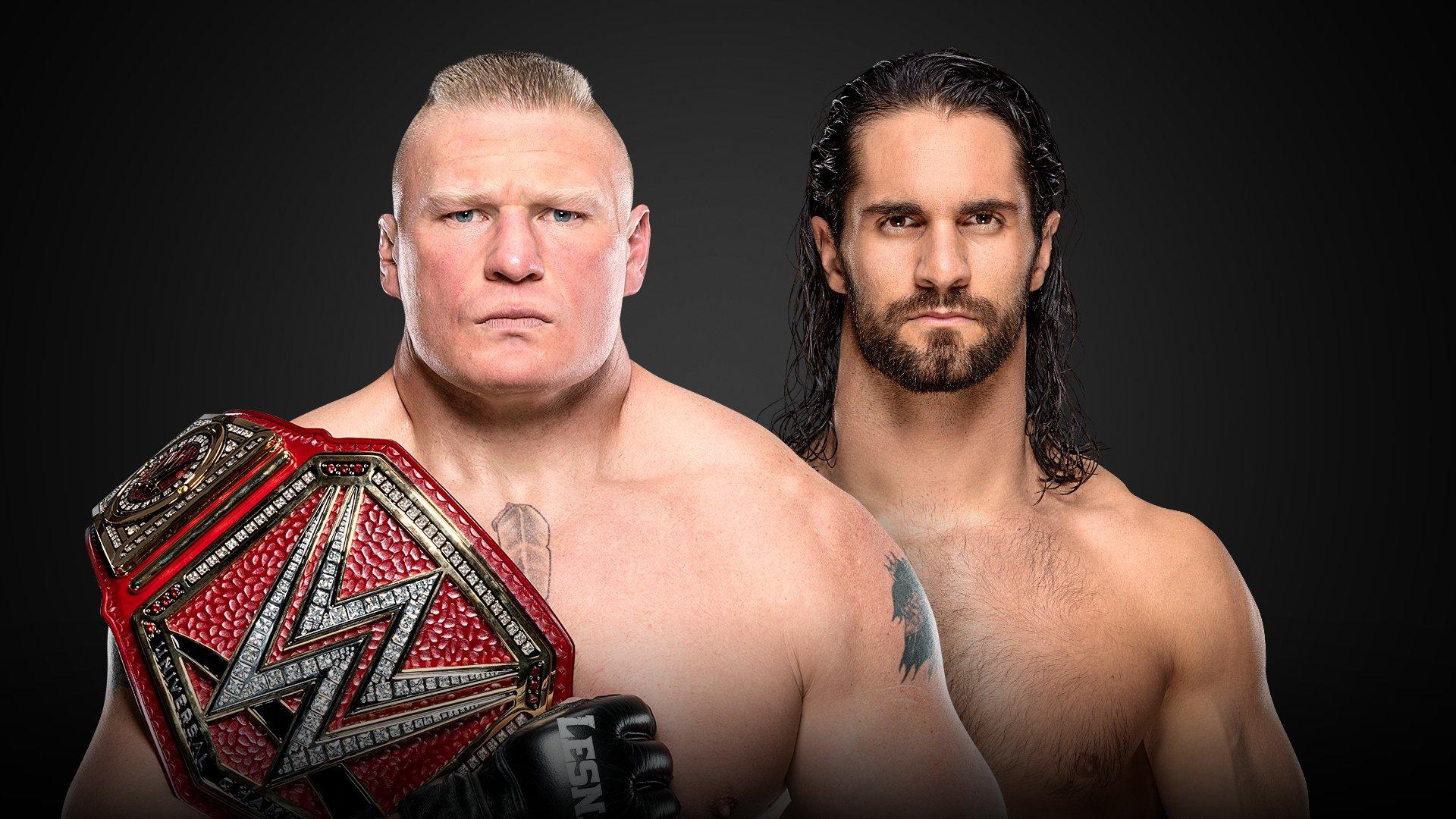 WWE Stomping Grounds Brock Lesnar Seth Rollins