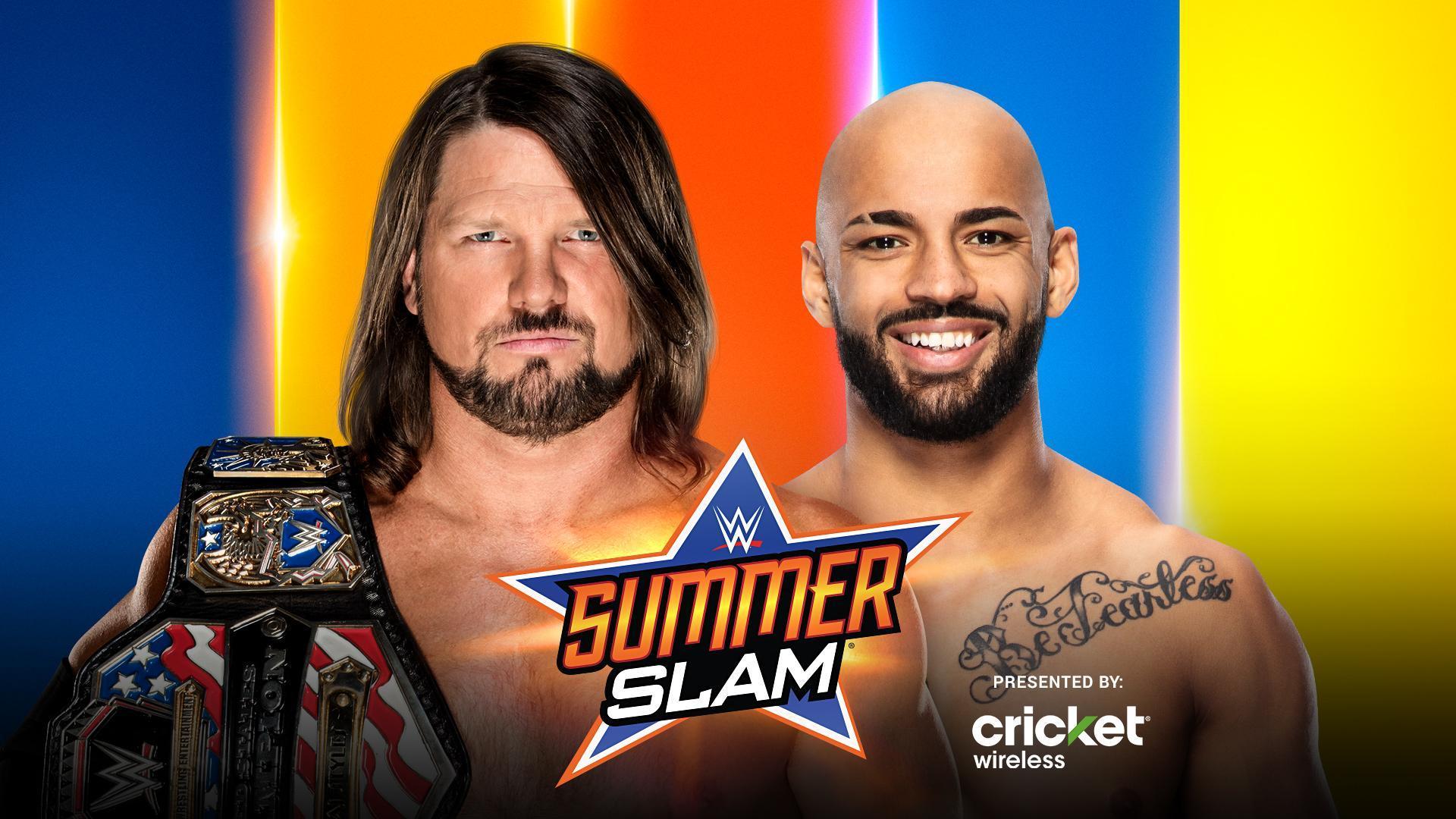 WWE SummerSlam 2019 AJ Styles vs Ricochet